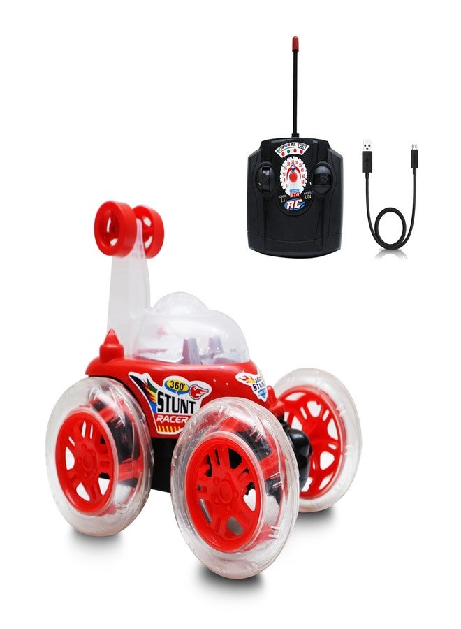 Wonder Remote Control Rotating Rolling Stunt RC Car Toys for Kids Off Road Vehicle Toy Cars Kids Monster Truck Rock Climbing Car Toy 2-10 Year- Red - Image 1